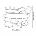 Trampoline Animals Clear Stamps and Cutting Dies for Card Making Sentiments Die Cuts Embossing Stencils Template for DIY Scrapbo. 
