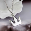 Kingdom Hearts Silver Plated Royal Crown Pendant Necklace Cheap Wholesale Fashion Sora Chain Necklace For Women Men. 