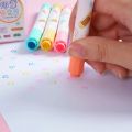 6Pcs/set Kawaii Heart Stamp Highlighter Cute Candy Colors Drawing Painting Art Marker Pen School Supplies Korean Stationery. 