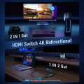 Lemorele 4K HDMI Splitter Switch 2 in 1 Out 60Hz HDMI-compatible 2.0 Hub Switcher for PC Laptop HDTV Xbox PS4 PS5 TV Macbook.