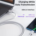 30W USB A To Type C Cable For   s8s10 Htc   android phone 2A Fast Charging Charger Cable Accessories 1M. 