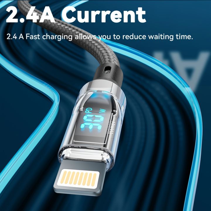 PD%2027W%20Fast%20Charge%20Cable%20LCD%20Display%20Transparent%20Shell%20Data%20Transfer,%20USB%20A%20Type-C%20to%20Lightning%20Cord%20for%20iPhone%2014%20Pro%20Max/13/12%20-%20Image%203