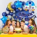 Space Theme pack of 54 pcs set Birthday Decoration Items for Boy Set of 54 Pcs Space Birthday Decoration Items for Girl | Planet Theme Birthday Decoration. 