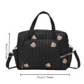 Universal Stroller Hanging Organizer Bag  Large Capacity  Cute Embroidery Diaper Bag & Mommy Tote for Travel Pram Accessories. 