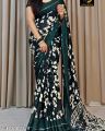 Sarees#Halfcotton Sarees # Floral printed # With Blouse Material #Dark Colors. 