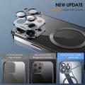 Luxury Plating For Magsafe Case for iPhone 15 14 13 12 11 Pro Max Wireless Charge Magnetic Soft Cover With Camera Lens Protector. 