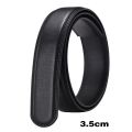 Men Women 2.4 2.8 3.0 3.5 cm Wide Belt No Buckle for Automatic Buckle High Quality PU Leather Belts Body Straps without Buckle.