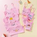 4PCS Developmental Cotton Girls Camisole Vest Threaded Combination Teenage Middle School High School Girls Underwear Bra Bra. 