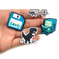 Tech Computer Programmer Shoe Charms PVC Removable Garden Shoe Ornaments Coding Pattern Shoe Decor  for IT Developer. 
