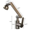 Universal Faucet Bathroom Splashproof Faucet Bathroom Countertop Basin Kitchen Hot and Cold Tap Faucet Accessorie Mechanical Arm. 