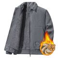 2025 Male Thermal Windbreaker Plus Size Men's Warm Winter Corduroy Jackets and Coats Fur Collar Winter Casual Jacket Outwear.