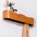 Wall-mounted Coat Rack, Clothes Hanger At The Entrance of The Living Room, Walnut Wall Coat Hook, Veneer Hanger Clothing Rack. 