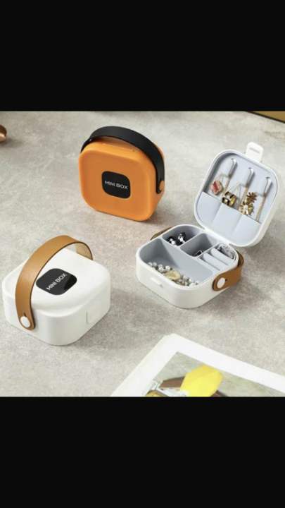 1pc Portable Jewellery Box Jewellery Necklace Earrings Ring Bracelet Plastic Storage Case