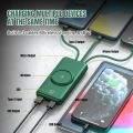 Power Bank with Built-in 4 Cable, 20000mAh Wireless Portable Charger,6 Outputs & 3 Inputs Fast Charging External Power Delivery USB-C Battery Pack. 