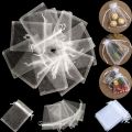 25/50PCS Drawable Party Supply Christmas Favor Jewelry Packing White Pouches Drawstring Pocket Organza Gauze Sachet Gift Bags.