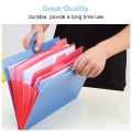 A4 Multi-Layer Folder Dutton File Bag File Bag Candy Color Five Grid Organ Bag Large Capacity Korean Simple Office Stationery. 