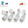 RJ45 Cat6 (100 pack) male 8pin Glink gl382 standard Lan head RJ45 male 8pin plug for small cable fit Cat6 used for connecting network equipment internet cable. 