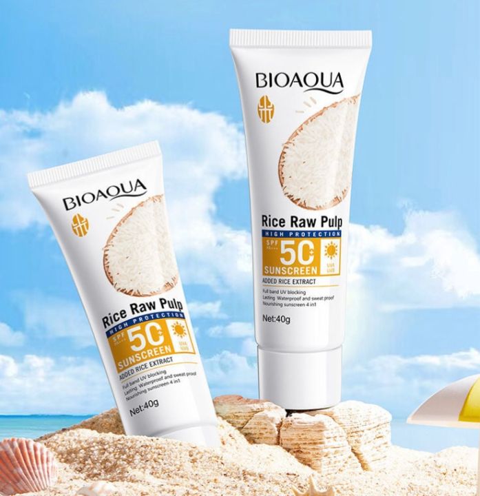 Bioaqua Rice Raw Pulp Sunscreen SPF 50+

  