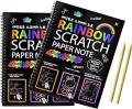 Large SCRATCH NOTE BOOK Scratch book with wooden stick scratch notebook size 26cmx19cm. 