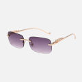 Cycling 12pcs Brand Leopard Rimless Rectangle Sunglasses Fashion Y2K Frameless Sun Glasses Shades for Women Men UV400.