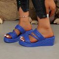Women Wedges Sandals 2026 New Summer Women Slip on High-heeled Fashion Woman Shoes Comfortable Flower Outdoor Platform Sandals. 
