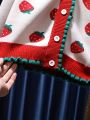 Girls' Sweater Cardigan New Spring and Autumn Style Children's Knitwear Baby Stylish Knit Sweater Casual Jacket. 
