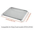 304 Stainless Steel Air Fryer Replacement Roasting Basket Baking Net for Ninja Foodi SP100/SP101B1/SP300/DT200 Oven Accessories.