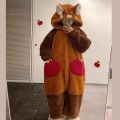 Adult Raccoon Cosplay Costume Robes Kigurumi Unicorn Onesie Anime Nightgown Halloween Cartoon Bear Pajamas Winter.