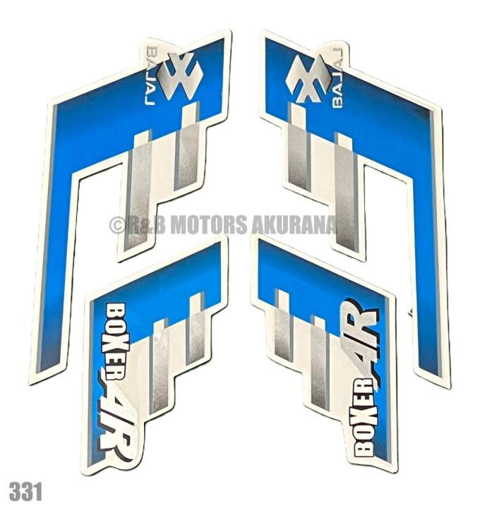 Bajaj Racing Sticker Bajaj Boxer Ar Blue Bike Complete Sticker Kit | Daraz.lk