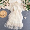YuooMuoo Women Dress 2026 New Korean Fashion Floral Print Spaghetti Straps Mesh Party Dress Vacation Style Lady Beach Vestidos. 
