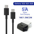 2PCS PD 45W USB C Cable For Samsung Galaxy S20 S21 S22 S23 Ultra Note 10 5G 20 A53 A54 Super Fast Charging USB Type C Data Cable. 