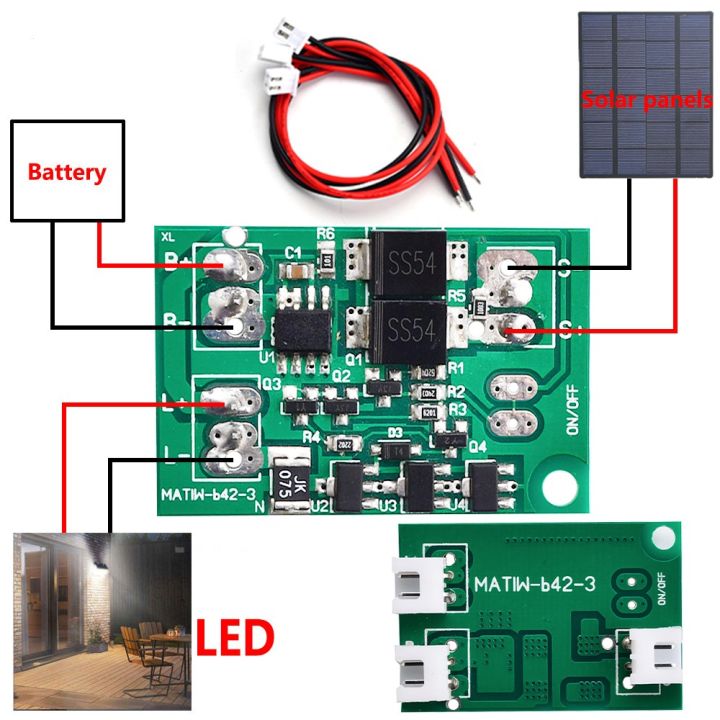 Automatic Solar Panel Battery Charger Board Night Light LED Lamp ...