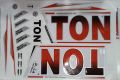NEW 3D TON RED Edition Branded Cricket Bat Sticker TON Embossed Cricket Bat Sticker Best Quality. 