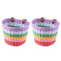 Kid Front Handlebar Bike Basket Vintage Rainbow Color Front Bicycle Basket Suitable for Most Type of Bikes. 