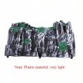Lightweight Plastic Aquarium Rock Cave Decor Realistic Design with Greenery Ideal for Aquatic Pets Creates Natural Habitat Safe.