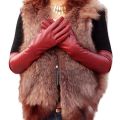 Fashion Women Leather Gloves Warm Winter Long Elbow Gloves Evening Party Soft Lined Gloves High Quality Leather Gloves. 