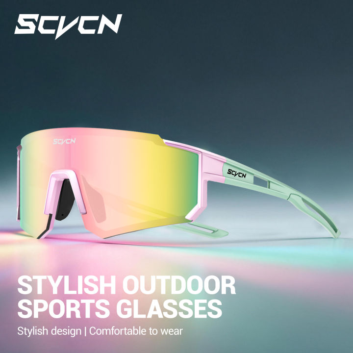 SCVCN Cycling Sunglasses Women Bicycle Motorcycle Glasses Men Outdoor Sports Fishing Rock Climbing Eyewear UV400 Running Goggles