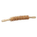 Wooden Roller Massage Stick Handheld Gear Tool 12 Wheel Rolling Tool Bendable Roller Trigger Point Made Of Pure Natural Wood.