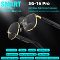 SG-16Pro New Trendy Smart Glasses Anti Blue Light Gold frame Sunglasses Music Stereo For Jogging Workouts SG16 PRO. 