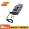 Micro B USB C 3.0 Male to Type C Female Adapter Type-C USB 3.0 Micro B Connector for External Hard Drive Disk HDD Cable Adapter. 