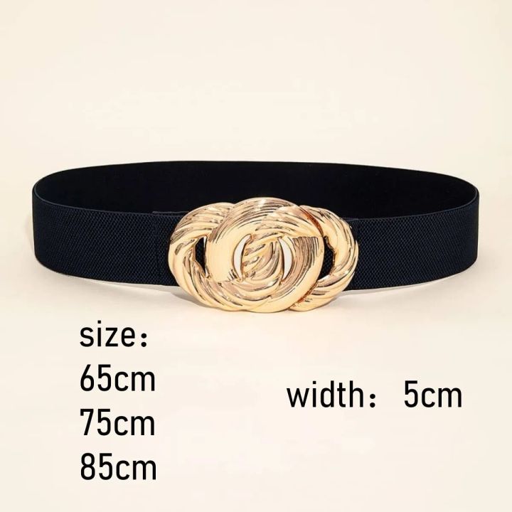 Chain%20Decoration%20Underbust%20Corsets%20For%20Women%20Elastic%20Band%20Wide%20Belt%20For%20Dresses%20Aesthetic%20Y2K%20Accessories%20Waistband%20Autumn%20-%20Image%205