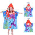 1 pc beach towel for Boys Girls boys Kids Hooded cartoon mermaid wrap swimming blanket children beach towel with essential hooded poncho. 