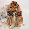 New Autumn Winter Fashion Cashmere Plaid Design Scarf Men Women Warm Thickening Shawl Neckerchief Scarves Bufanda Tassel 2024. 