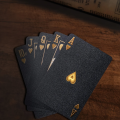 Black Playing Cards, Cool Black Foil Decks of Cards, Waterproof Playing Cards & Flexible Poker Cards with Box, Great for Party. 