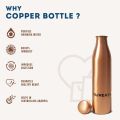Premium Copper Water Bottle HandCrafted Pure Copper made in 1 piece no joint Hygiene Delicately Crafted in Pakistan 800ml Hammered   Akbar Arts. 