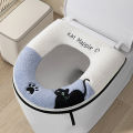 Four Seasons Universal Cat Pattern Toilet Seat Cushion New Home Use Thickened Waterproof Winter Warm Anti-Cold. 
