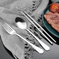 1set Household Stainless Steel Portable Tableware Chopsticks Spoons Forks Two/Three Piece Set with Box.