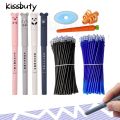 Kawaii Erasable Gel Pen Set Cartoon Animals Cute Cat Erasable Pen Erasable Refill Rod Washable Handle Pen Grip School Stationery. 