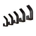 5PCS Wall Hooks No Drilling Double Hook Hanger Robe Hook Black White Towel Hook Key Holder Multifunctional Clothes Coat Hook.