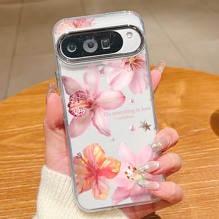Rose%20Flowers%20Pattern%20Phone%20Case%20For%20Google%20Pixel%2010%209%20Pro%20XL%2010%209%208%207%20Pro%209A%208A%207A%20Shockproof%20Plating%20Soft%20TPU%20Transparent%20Cover%20-%20Image%207